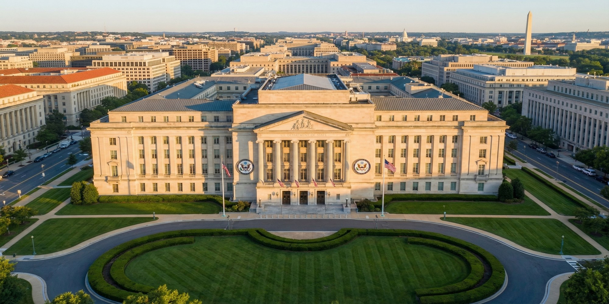U.S. Department of State building at Foggy Bottom in Washington D.C., the seat of American diplomacy and foreign assistance policy