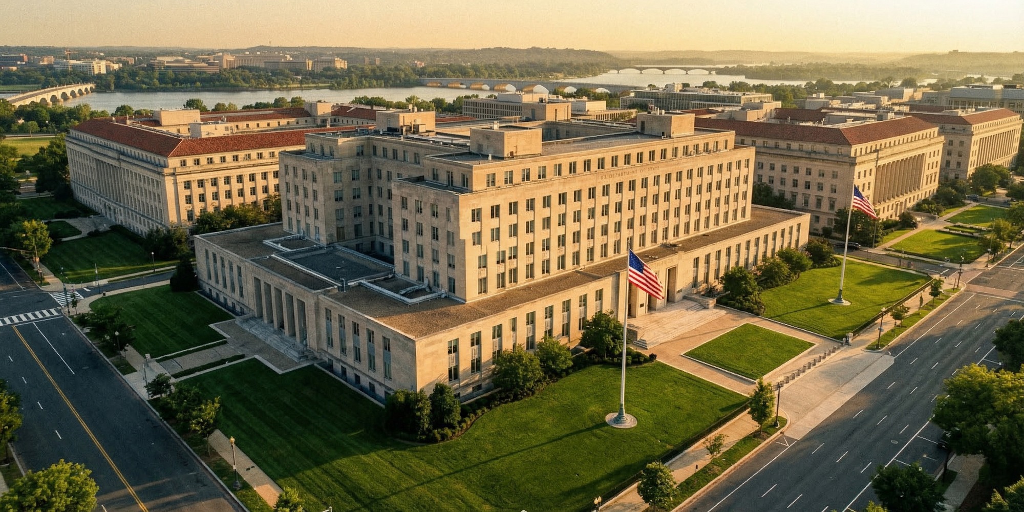 The U.S. Department of State building in Washington D.C., symbol of American diplomatic engagement